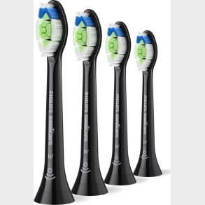 Philips - Sonicare Optimal White - Sort - 4 Stk