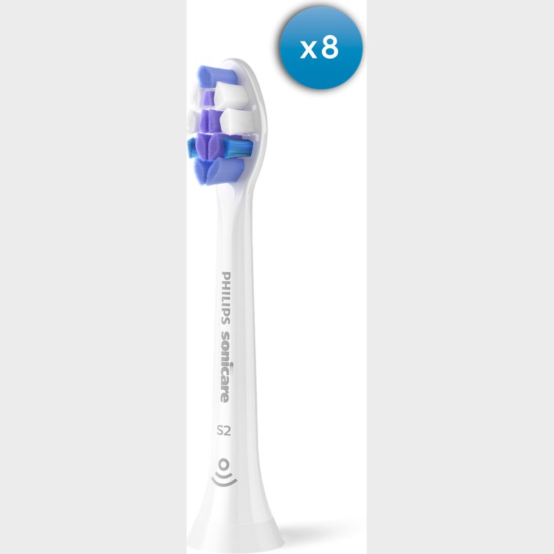Philips - Sonicare Sensitive S2 - Hvid - 8 Stk Tandb�rstehoveder
