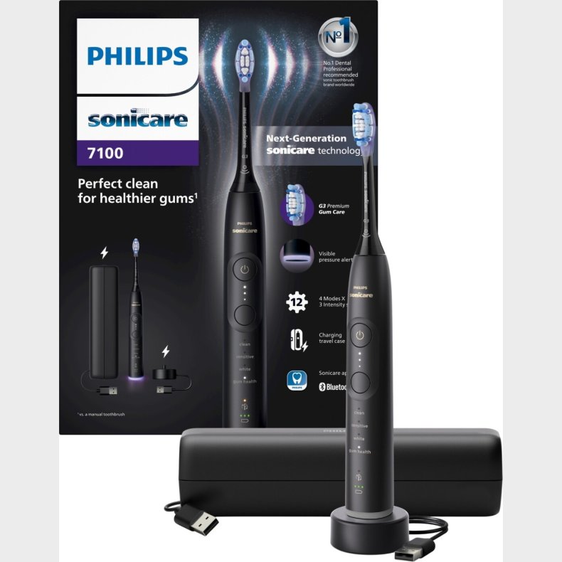Philips - Sonicare Series 7100 Elektrisk Tandb�rste - Sort - Hx7421/01