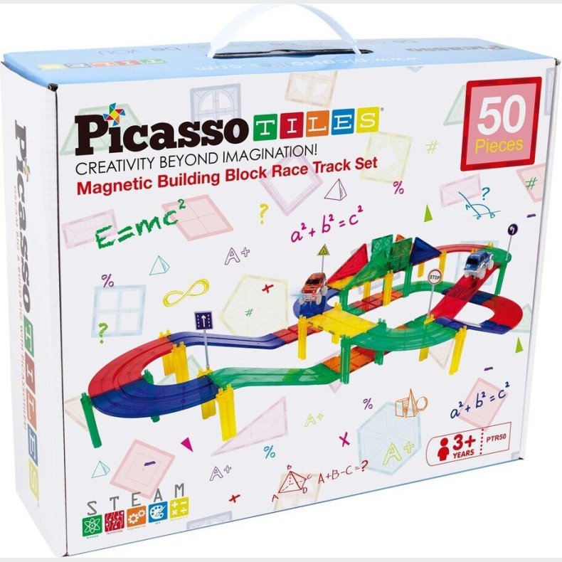Picasso Tiles - Race Track Magnet Bygges�t - 50 Dele
