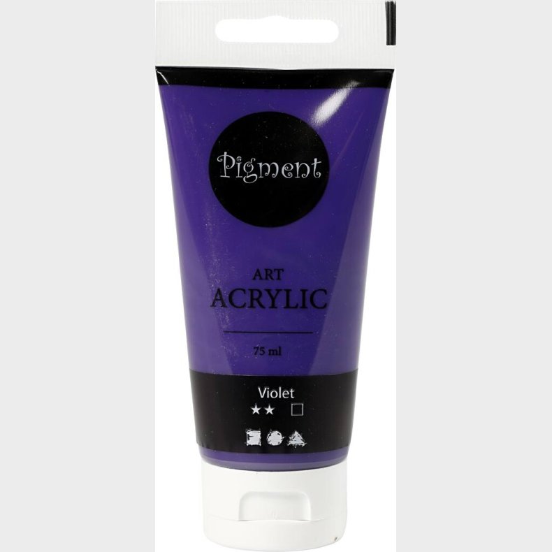 Akrylmaling - Vandbaseret - Halvblank - Dkkende - Violet 75 Ml