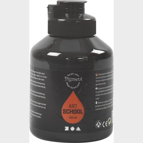Akrylmaling - Vandbaseret - Halvblank - Dkkende - Sort 500 Ml