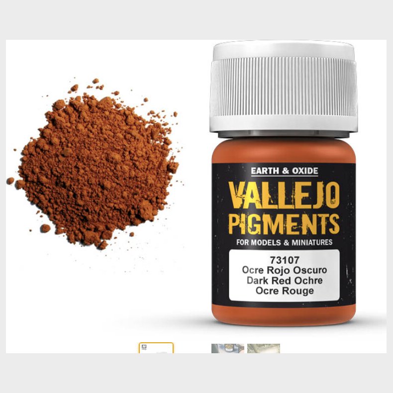 Vallejo - Pigments - Dark Red Ochre - 35 Ml - 73107