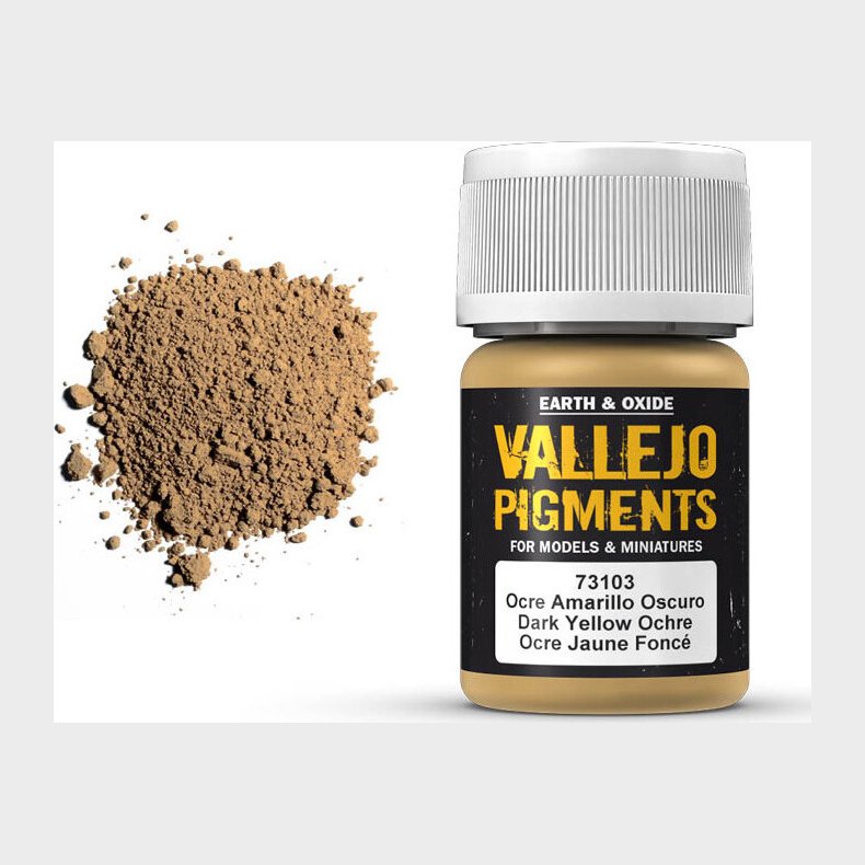 Vallejo - Pigments - Dark Yellow Ochre - 35 Ml - 73103