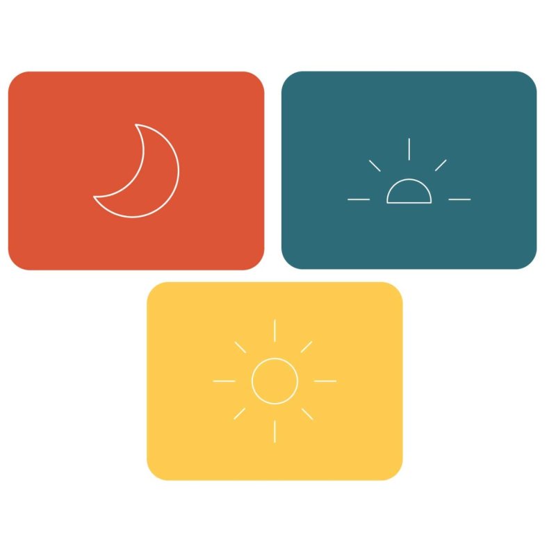 Pictoboards | Piktogram tilbehr - Tidsbilledmagneter, 3 stk.