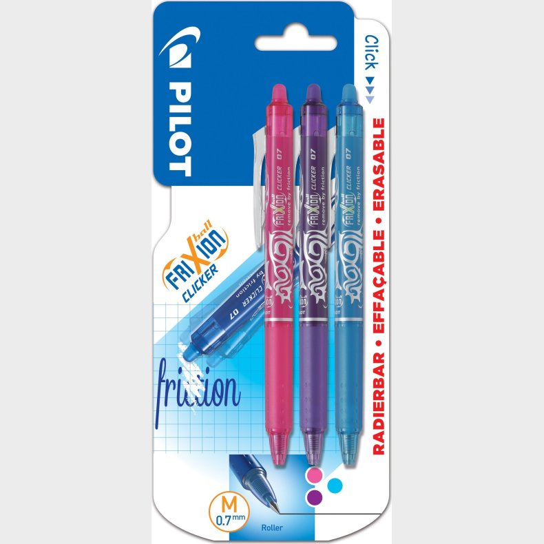 Pilot - Frixion Clicker 0.7 - (pack Of 3)