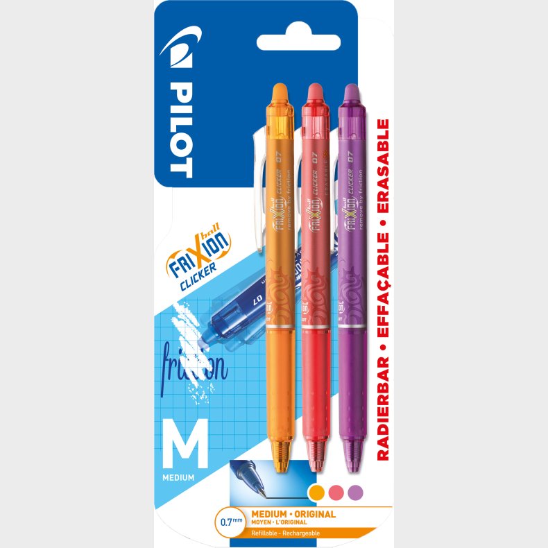 Pilot - Frixion Clicker 0.7 - (pack Of 3)