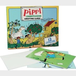 Pippi Langstrmpe - Kunstkort - 12 Stk