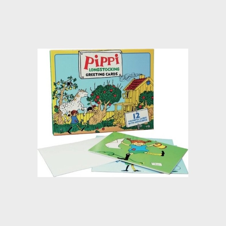 Pippi Langstrmpe - Kunstkort - 12 Stk