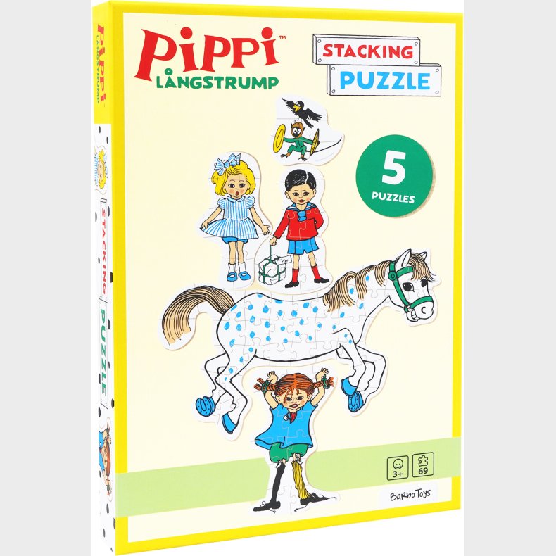 Pippi Langstrmpe - Stabelpuslespil