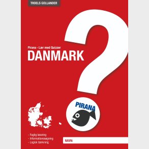 Pirana tr�ningsh�fte - L�r med Quizzer: Danmark