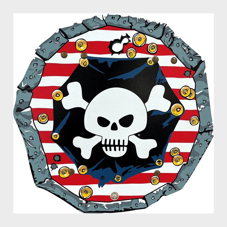 Piratskjold - Pirate Red Stripe-serien