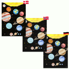 Ciha | Plakat 50 x 70 cm - Vores solsystem