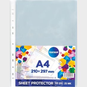 Plastlomme A4 - 25 Micron - 100 Stk - Centrum