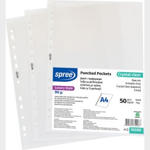 Plastlomme A4 - Glasklar 90 My 50 Stk - Spree