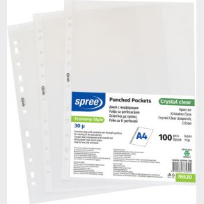 Plastlomme konomi 100 Stk Krystalklar - Spree