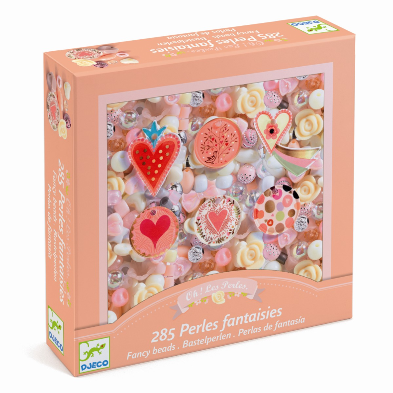 Djeco | Plastperler - Hjerter, 285 stk