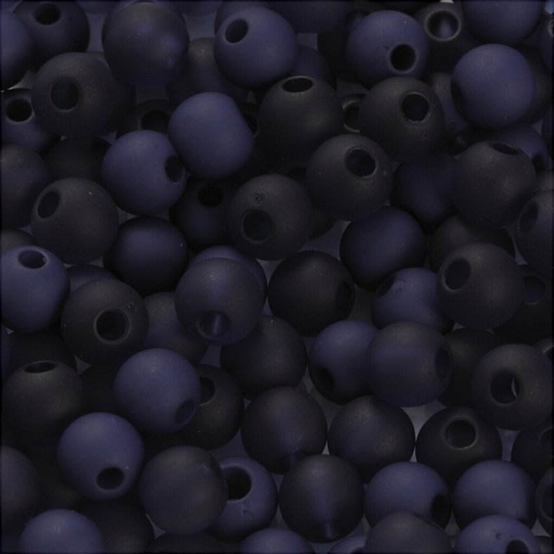 Plastperler -  6 Mm - Hulstr. 2 Mm - Bl - 40 G