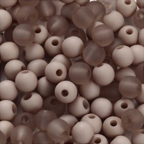 Plastperler -  6 Mm - Hulstr. 2 Mm - Lys Gr - 40 G