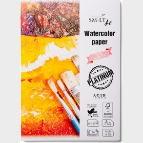 Platinum Akvarel Papir A4 220 G - 20 Ark