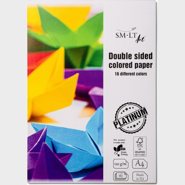 Platinum Kulrt Papir A4 120 G - 16 Ark