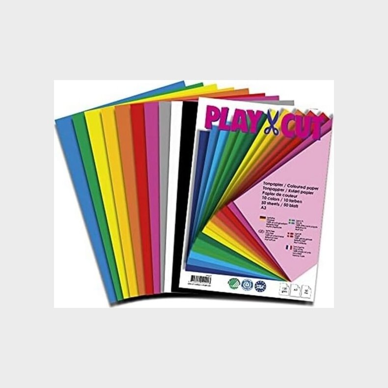 Playcut Karton A3 300 G - 50 Ark Assorterede