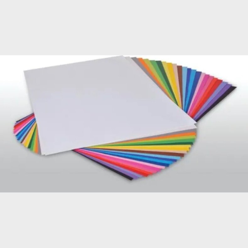 Playcut Kulrt Papir A3 130 G - 50 Ark Assorterede