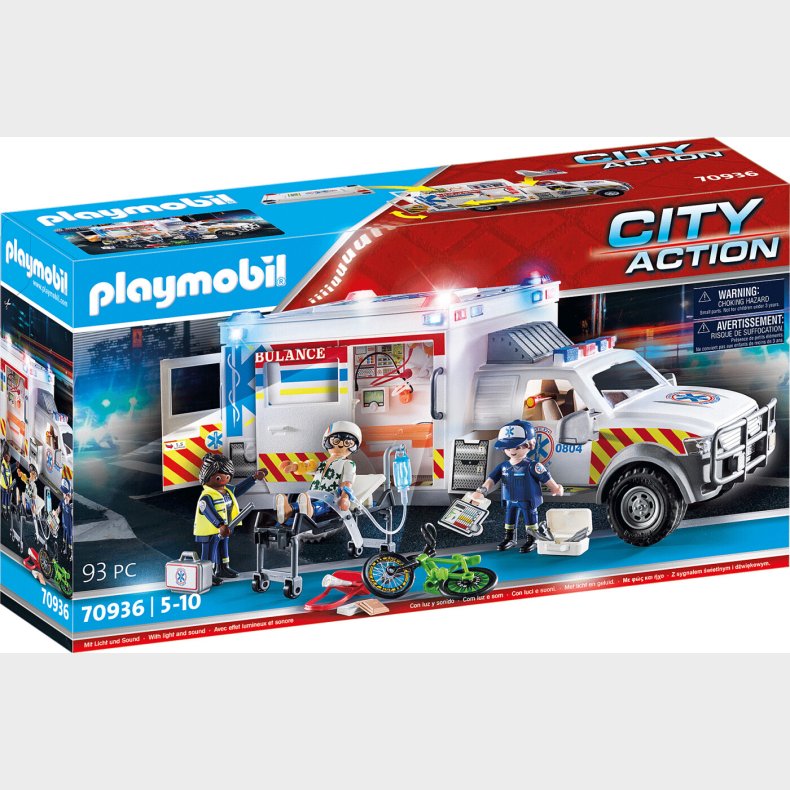 Playmobil City Action - Amerikansk Ambulance Redningsk�ret�j - 70936