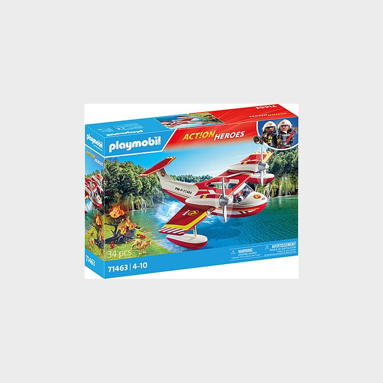 Playmobil Action Heroes - Brandslukningsfly Med Slukningsfunktion - 71463