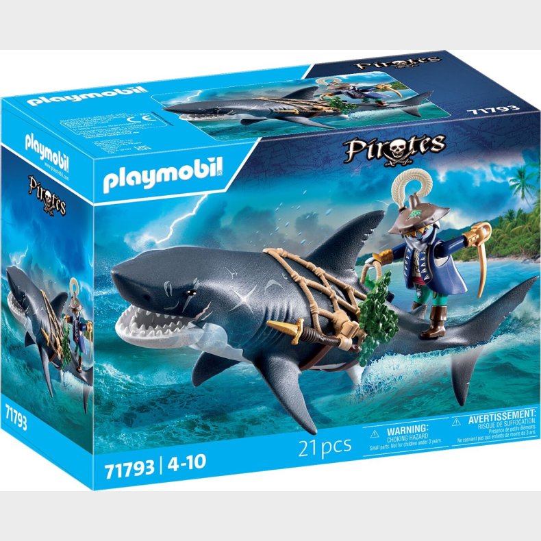 Playmobil Pirates - K�mpe Haj Med Pirat Figur - 71793