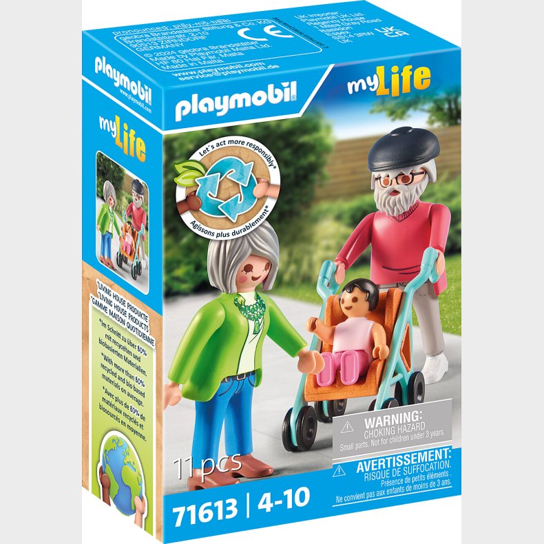 Playmobil My Life - Bedsteforldre Med Baby - 71613