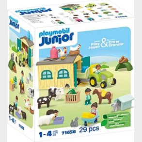 Playmobil - Junior: Farm Adventure With Tractor, Trailer, And Animal Friends (71656)