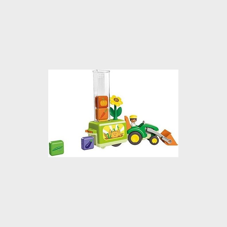 Playmobil - Junior: Tractor With Load And Drop Planter (71773)