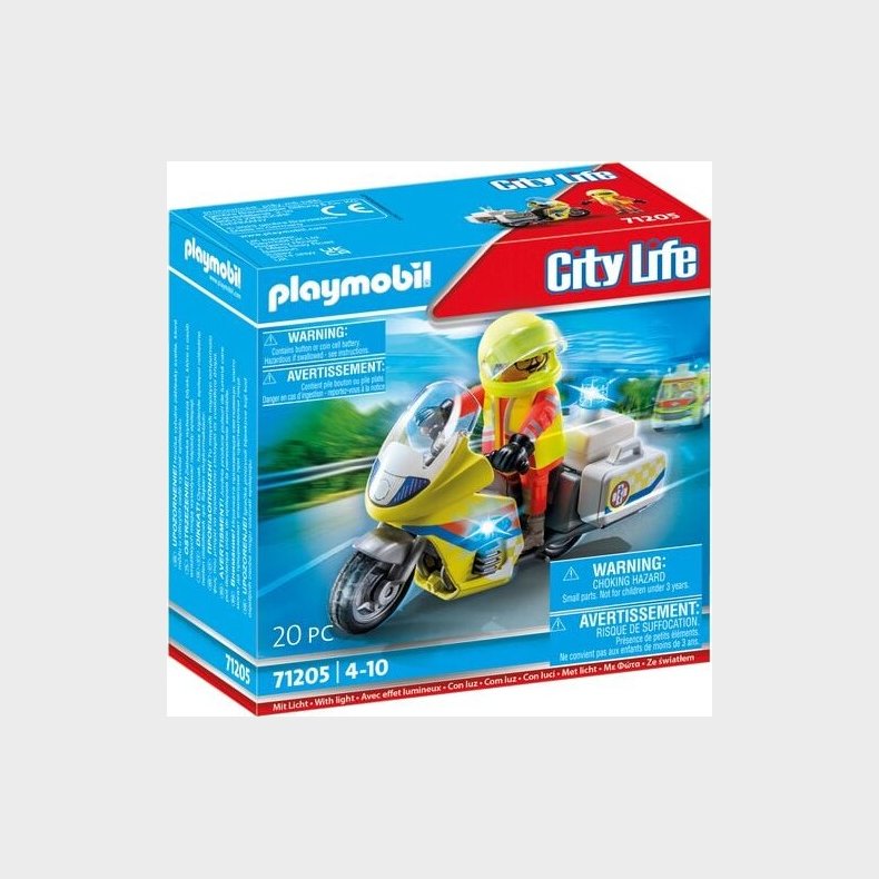 Playmobil City Life - L�gemotorcykel Med Blinklys - 71205