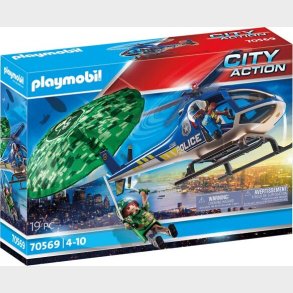Playmobil City Action - Politihelikopter Og Faldsk�rm - 70569