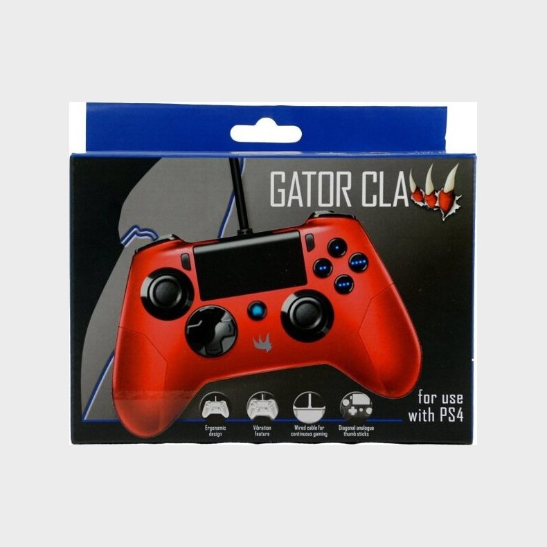 Ps4 / Playstation 4 Controller - Kablet - Gator Claw - Rd