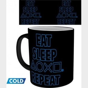 Playstation - Mug Heat Change - 320 Ml - Eat Sleep Repeat