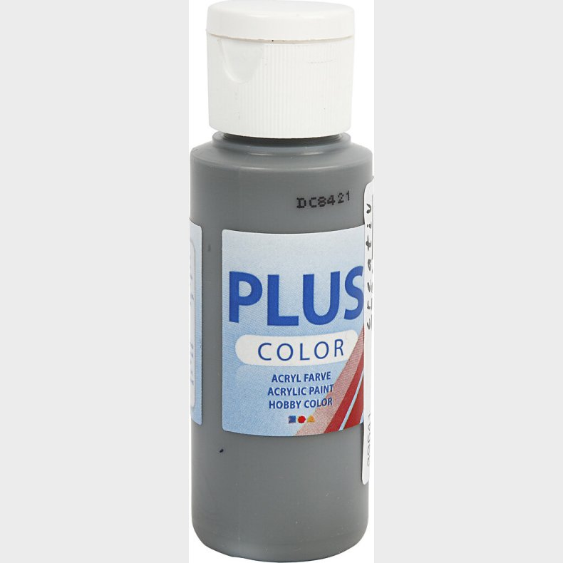 Plus Color Hobbymaling - Akrylfarve - M�rk Gr� - 60 Ml