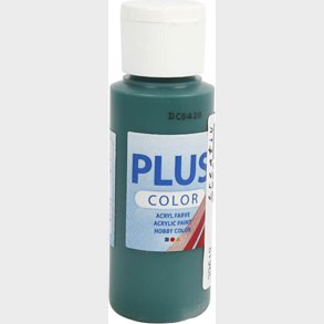 Plus Color Hobbymaling - Akrylfarve - M�rk Gr�n - 60 Ml