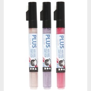 Creativ Company | Plus Color tusser - Lyserd/Lilla/Rosa, 3 stk.