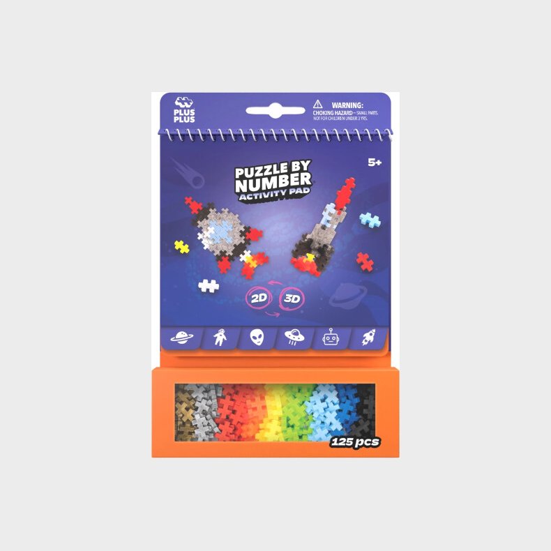 Plus Plus - Activity Pad - Puzzle By Number - Space - 125 Brikker