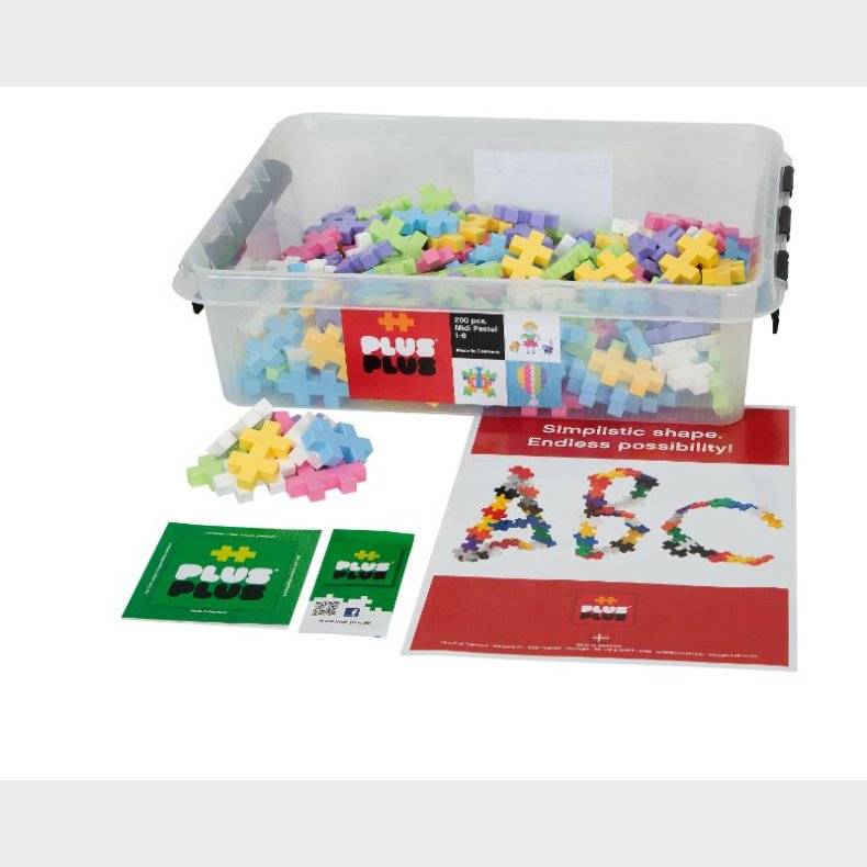 Plus-Plus Education BIG Pastel - 200 stk