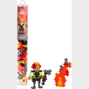 Plus-plus Brikker - Firefighter Figur - R�r Med 100 Stk