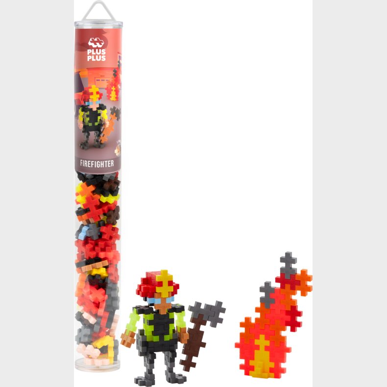 Plus-plus Brikker - Firefighter Figur - R�r Med 100 Stk