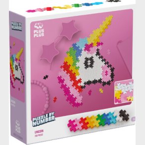 Plus-plus - Puzzle By Number - Puslespil - Enhj�rning - 250 Brikker
