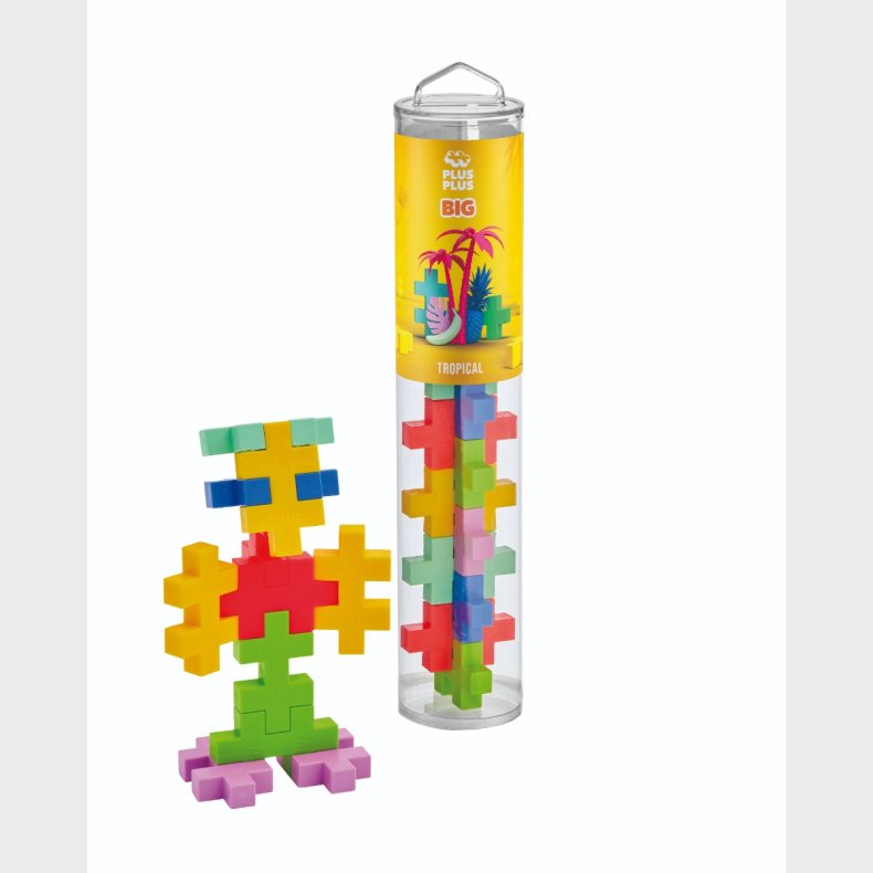 Plus-Plus BIG i rr - Tropical Mix, 15 stk