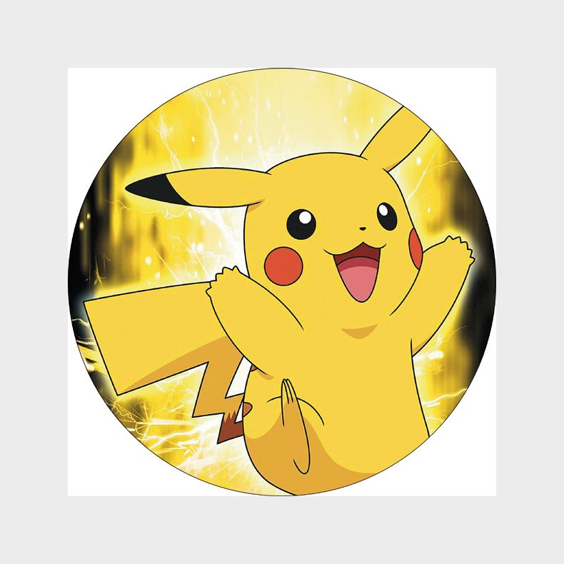 Pokemon rundt kageprint / sukkerprint - 19 cm.