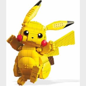 Pokemon Pikachu Figur - Mega Construx Jumbo Byggest - 30 Cm