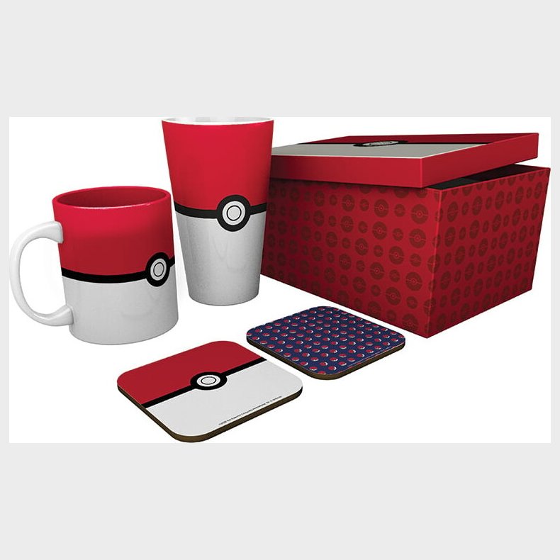 Pokemon Pack Glass + Mug + 2 Coasters - Pok�ball - Xxl