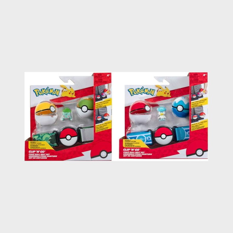 Pok�mon - Clip N Go Pok� Ball Belt Set - Assorteret